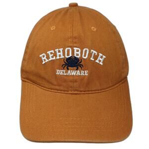 new vibe Baseball Cap Brown One Size Strapback Rehoboth Delaware Crab Hat Cotton